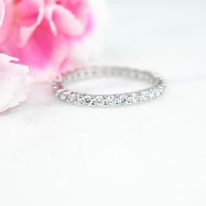 Sterling Silver & Cubic Zirconia Infinity Band